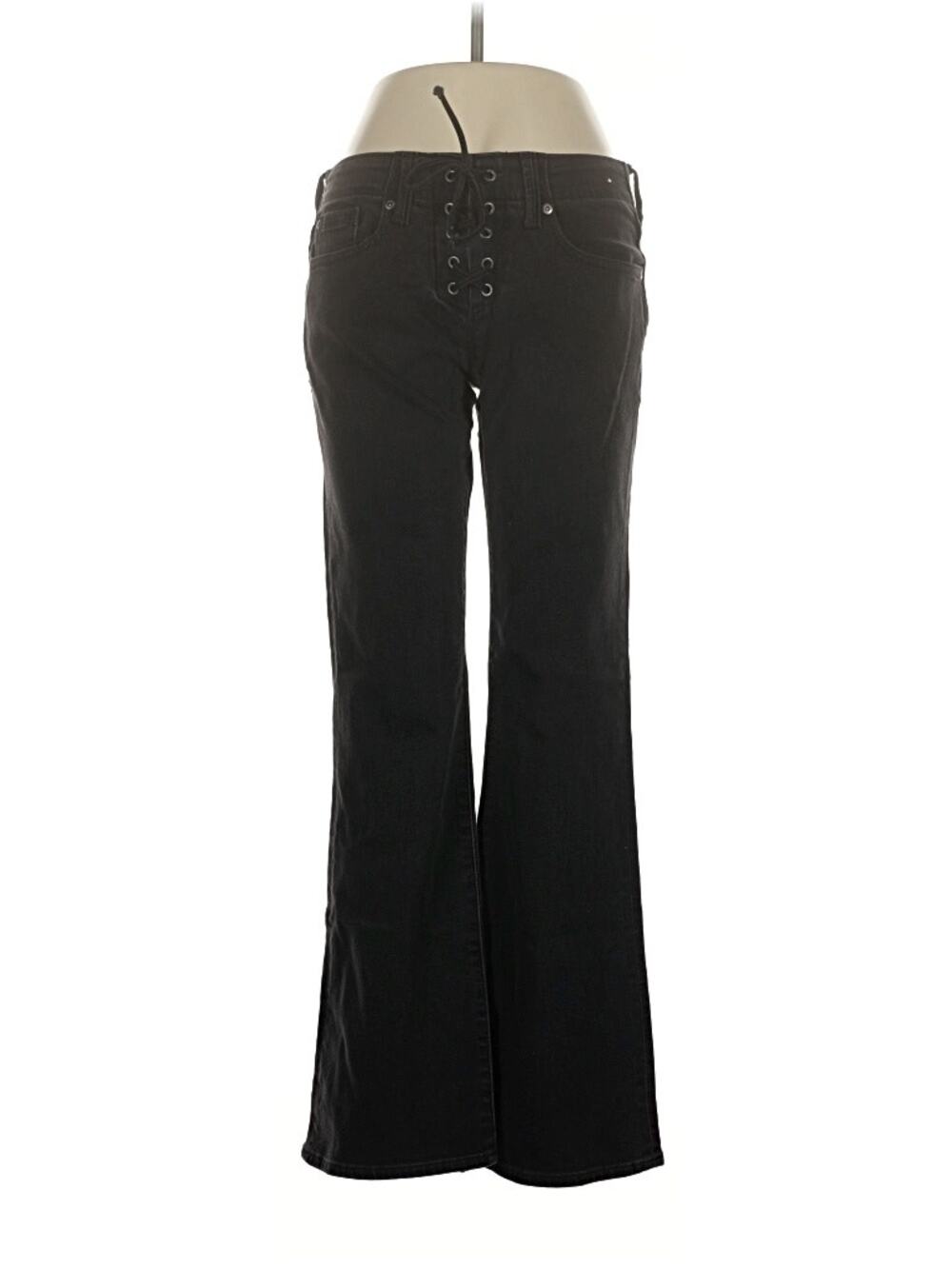 Lace Front Flare Jeans Vintage Style Low- size 27 (4 petite)